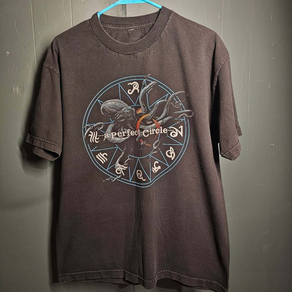 A Perfect Circle 2017 Tour T-Shirt Octopus Zodiac Black Concert Merch Size Unkno